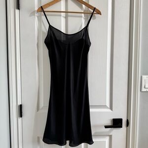 Elegant PureDKNY Black Silk Slip Lingerie or Dress